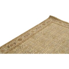 Traditioneller handgewebter luxuriöser Hadji-Jalili-Tabriz-Beige/Beige