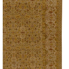 Tejido a mano tradicional de lujo Hadji Jalili Tabriz Beige / Beige