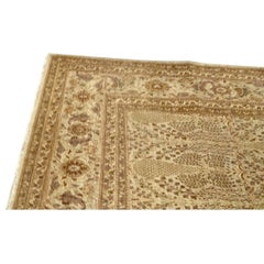 Traditioneller handgewebter luxuriöser Hadji-Jalili-Tabriz-Beige/Beige