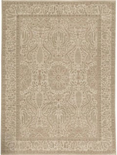 Hadji Jalili Tabriz Traditional Handwoven Luxury Beige / Beige