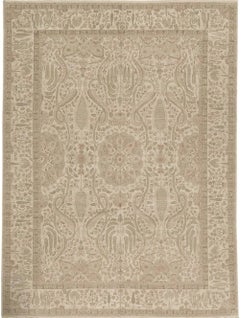 Traditional Handwoven Luxury Hadji Jalili Tabriz Beige / Beige