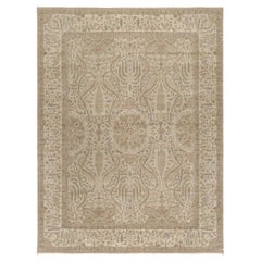 Hadji Jalili Tabriz Traditional Handwoven Luxury Beige / Beige