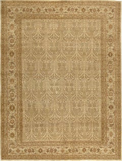 Hadji Jalili Tabriz Traditional Handwoven Luxury Beige / Beige