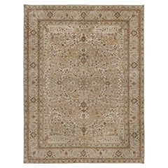 Traditional Handwoven Luxury Hadji Jalili Tabriz Beige / Beige