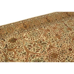 Hadji Jalili Tabriz Traditional Handwoven Luxury Beige / Gold