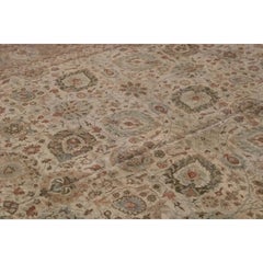 Hadji Jalili Tabriz Traditional Handwoven Luxury Beige / Gold