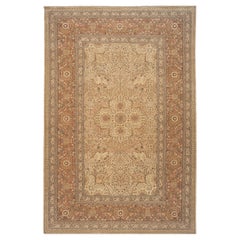  Traditional Handwoven Luxury Hadji Jalili Tabriz Beige / Rust