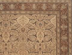 Tradizionale tessuto a mano di lusso Hadji Jalili Tabriz Beige / Ruggine
