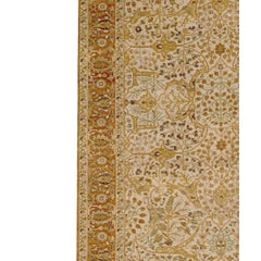Tejido a mano tradicional de lujo Hadji Jalili Tabriz Beige / Óxido