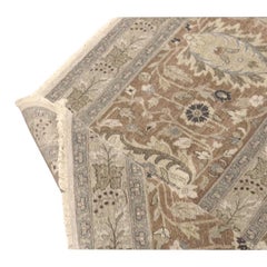 Traditional Handwoven Luxury Hadji Jalili Tabriz Beige / Rust