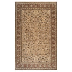 Traditional Handwoven Luxury Hadji Jalili Tabriz Beige / Rust