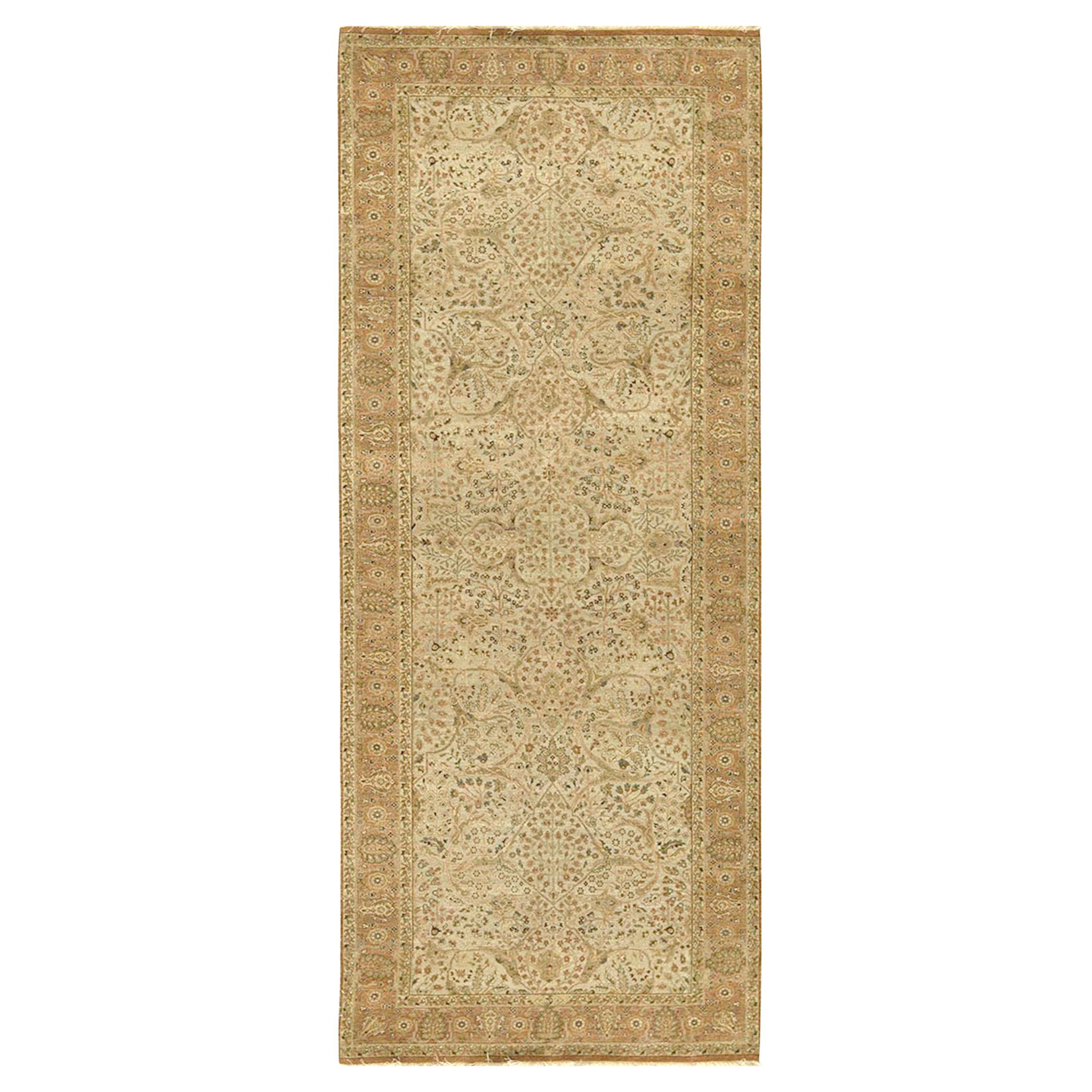 Traditional Handwoven Luxury Hadji Jalili Tabriz Beige / Rust