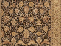 Traditional Handwoven Luxury Hadji Jalili Tabriz Black / Camel