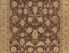 Traditional Handwoven Luxury Hadji Jalili Tabriz Black / Camel
