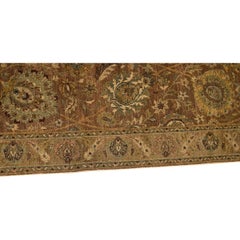 Traditional Handwoven Luxury Hadji Jalili Tabriz Brown / Brown