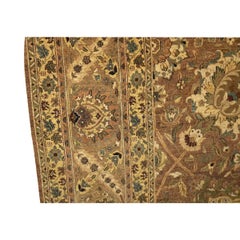 Traditioneller handgewebter luxuriöser Hadji-Jalili-Tabriz in Braun/Braun
