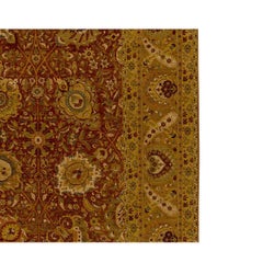 Traditioneller handgewebter luxuriöser Hadji-Jalili-Tabriz in Braun/Braun