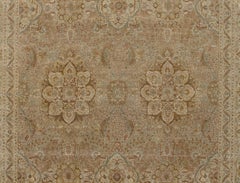 Hadji Jalili Tabriz - Sac de luxe traditionnel tissé à la main beige