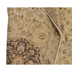 Traditioneller handgewebter luxuriöser Hadji-Jalili-Tabriz in Gold / Gold