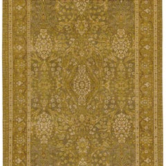 Traditional Handwoven Luxury Hadji Jalili Tabriz Light Green / Brown