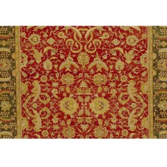 Traditional Handwoven Luxury Hadji Jalili Tabriz Red / Green