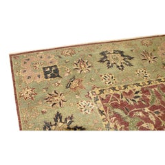 Traditional Handwoven Luxury Hadji Jalili Tabriz Red / Light Green