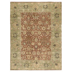Traditional Handwoven Luxury Hadji Jalili Tabriz Red / Light Green