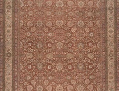 Traditionnel tissé à la main de luxe Hadji Jalili Tabriz Rose / Vert 14''2x18''10