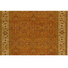 Traditional Luxury Hadji Jalili Tabriz rouille/beige tissé à la main