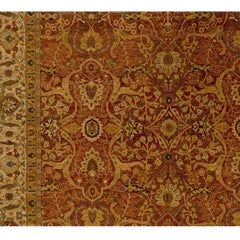 Tejido a mano tradicional de lujo Hadji Jalili Tabriz Óxido / Beige