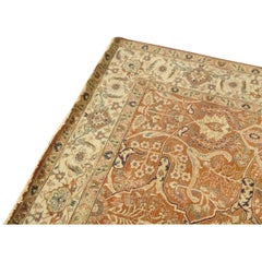 Traditioneller handgewebter luxuriöser Hadji-Jalili-Tabriz in Rost/Beige