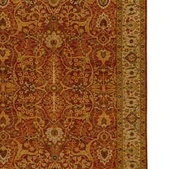 Traditioneller handgewebter luxuriöser Hadji-Jalili-Tabriz in Rost/Beige
