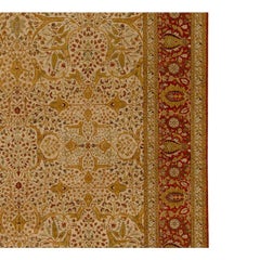 Traditioneller handgewebter luxuriöser Hadji-Jalili-Tabriz in Rost/Beige