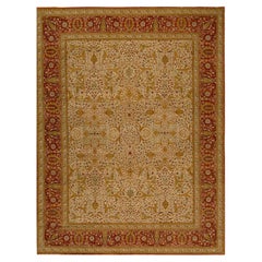 Traditional Handwoven Luxury Hadji Jalili Tabriz Rust / Beige