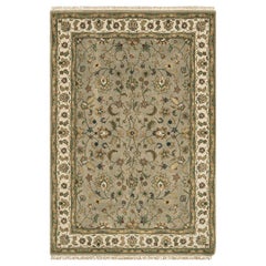 Traditional Handwoven Luxury Wool Beige / Cream Area Rug