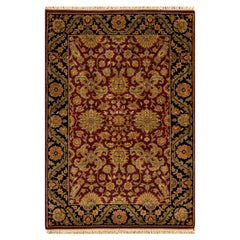 Traditional Handwoven Luxury Wool Red / Black Area Rug