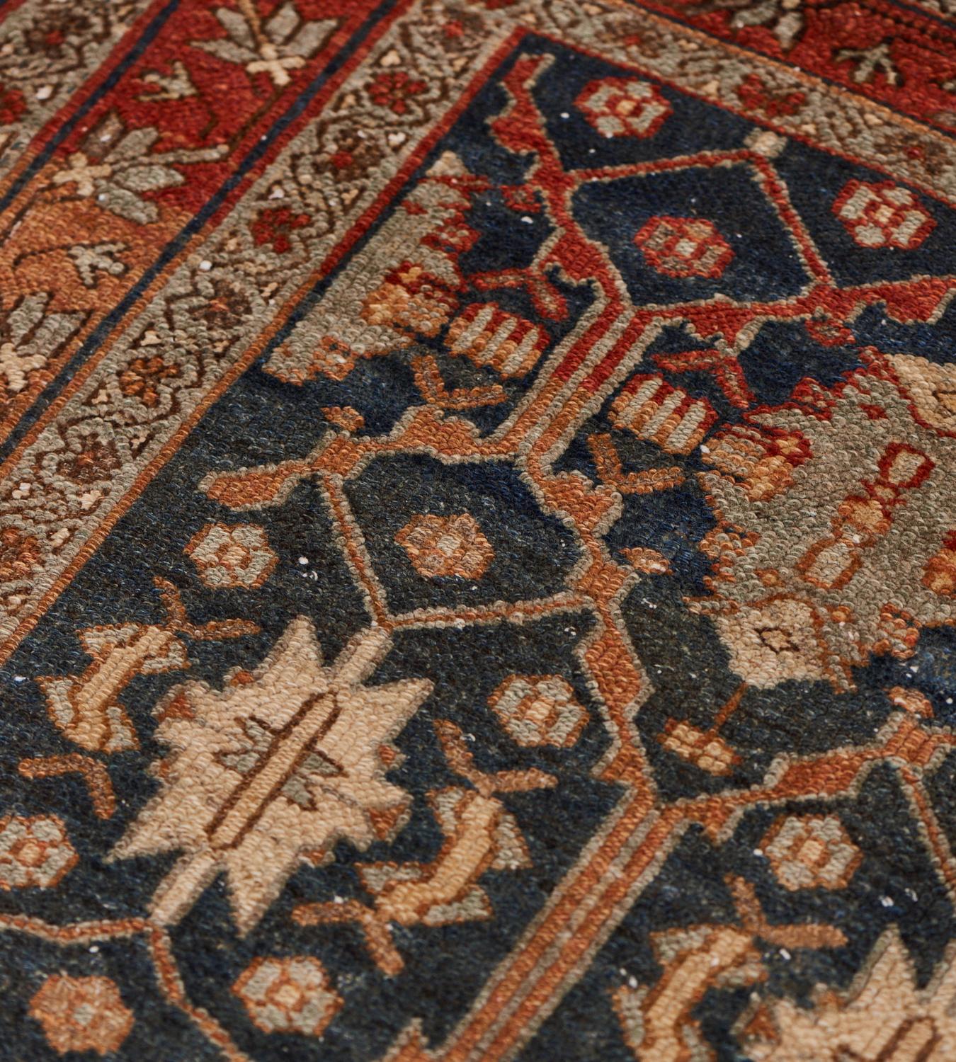 Hand-Knotted Traditional Handwoven Persian Malayer Rug For Sale
