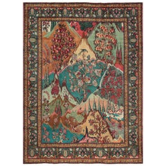 Traditional Handwoven Persian Tabriz 'Directional' Rug