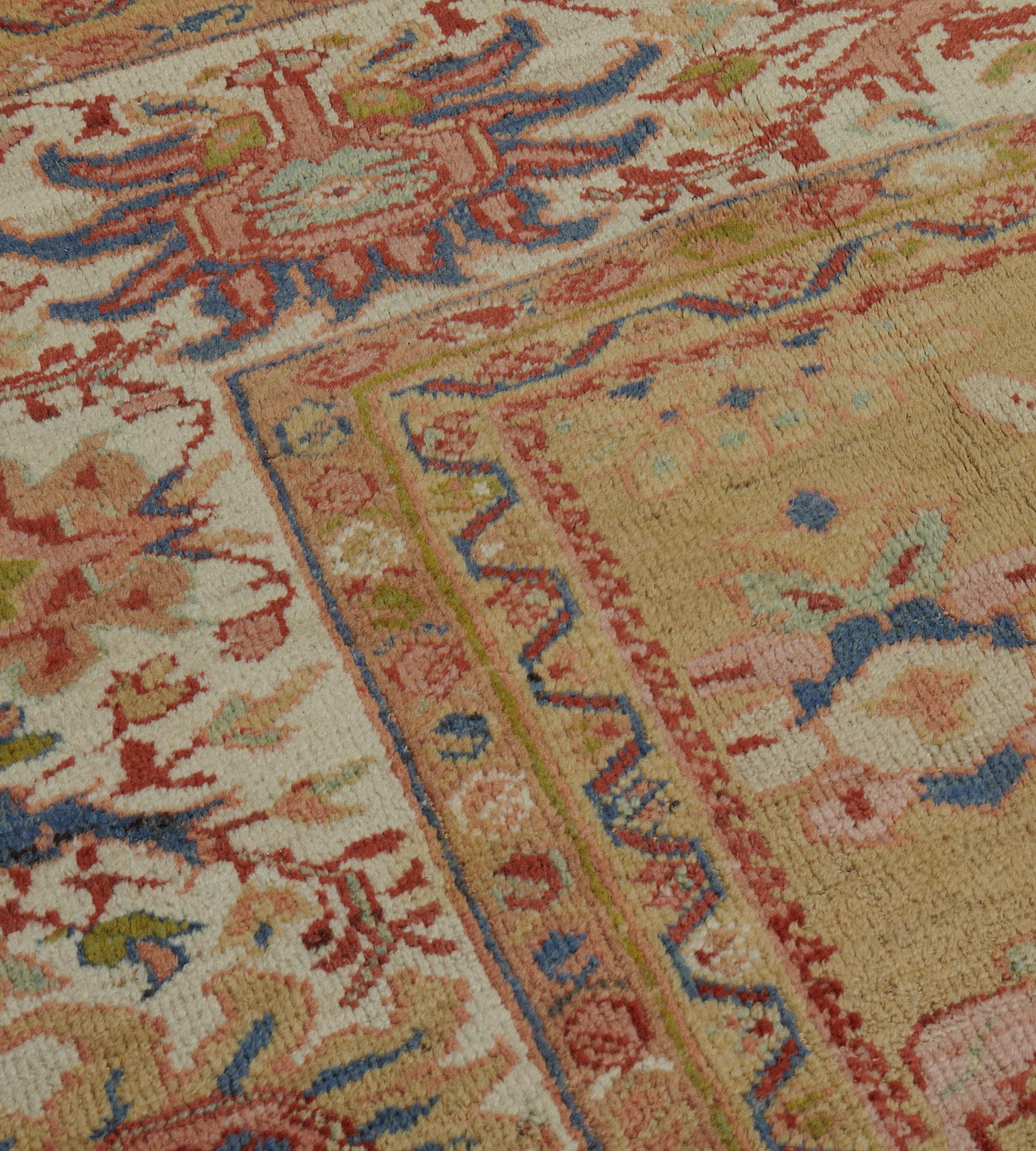 Wool Traditional Handwoven Persian Ziegler Sultanabad Rug For Sale