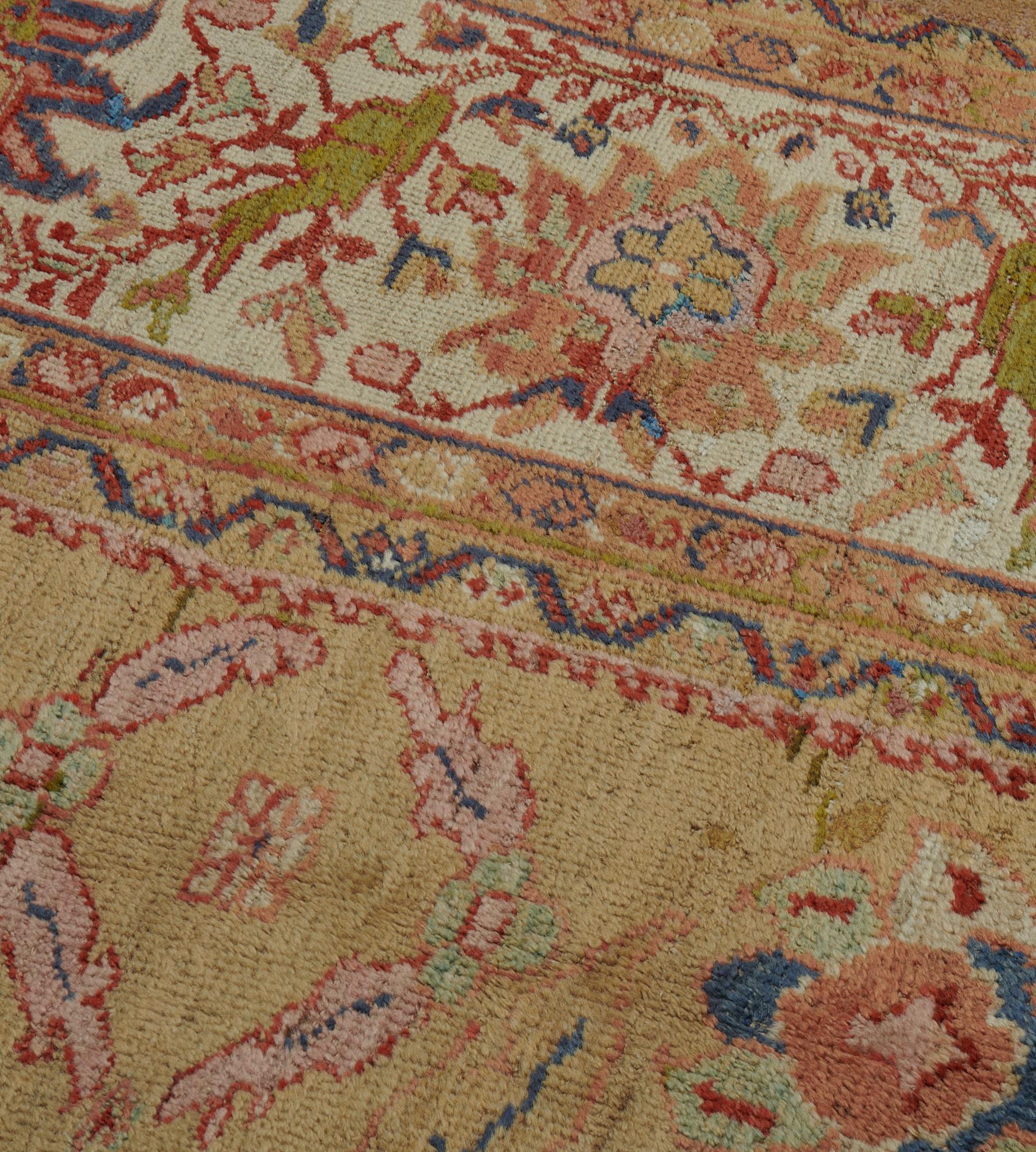 Traditional Handwoven Persian Ziegler Sultanabad Rug For Sale 2