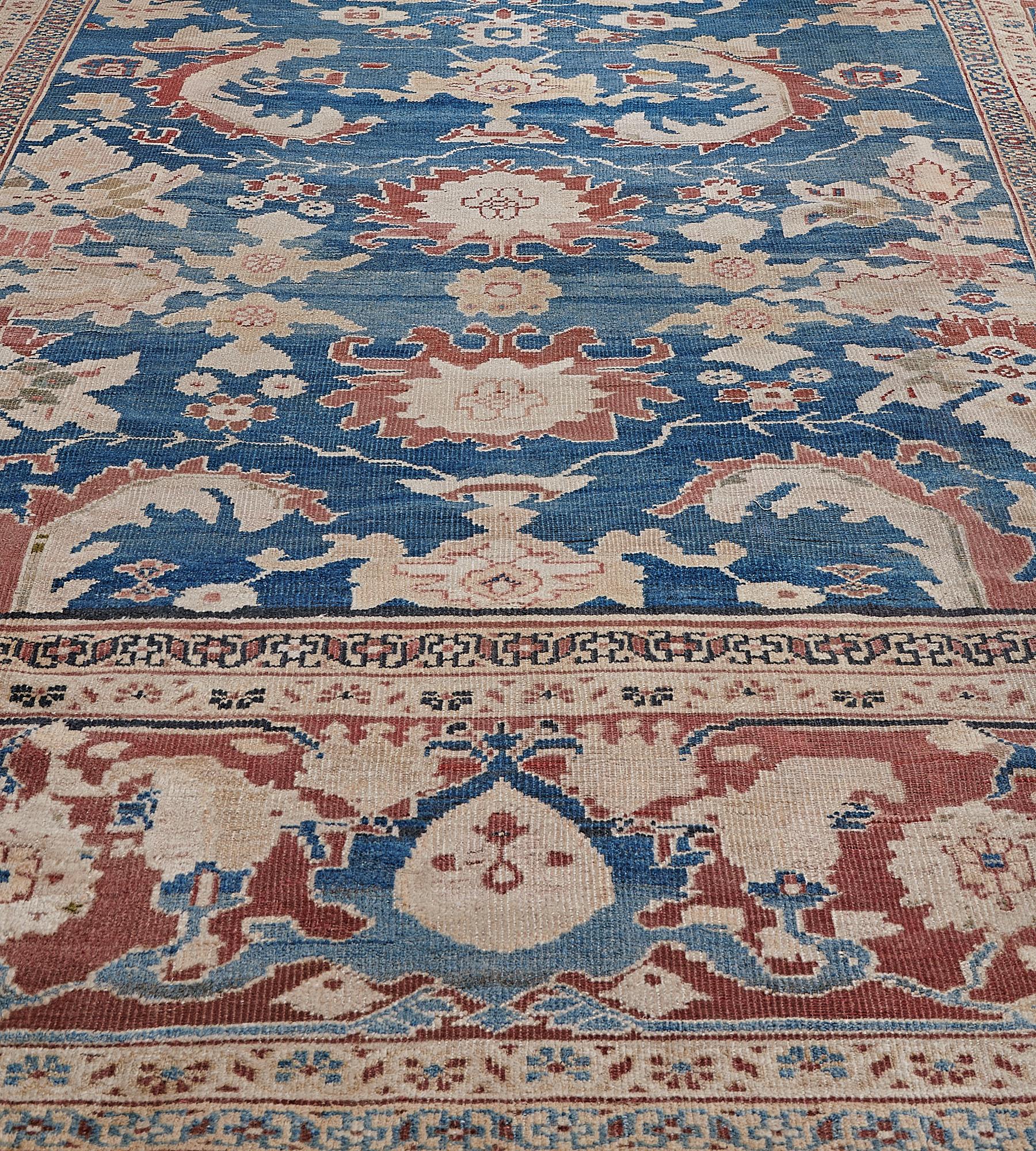 Traditional Handwoven Persian Ziegler Sultanabad Wool Rug For Sale 4