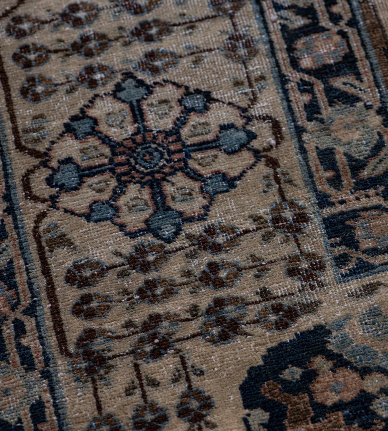 Hand-Woven Traditional Handwoven Tabriz Persian Wool Rug, circa 1900 For Sale