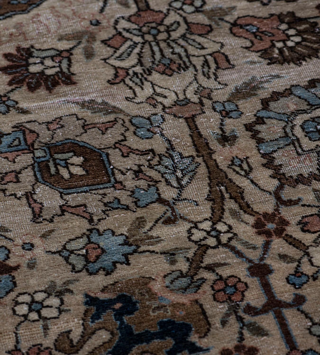 20th Century Traditional Handwoven Tabriz Persian Wool Rug, circa 1900 For Sale