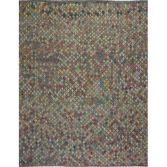 Vintage Traditional Handwoven Turkish Kilim Rug