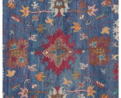 Traditional Handwoven Turkish Oushak Rug