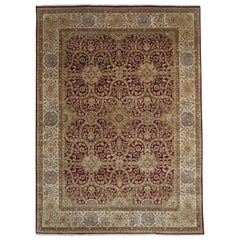 Traditional Handwoven Vegetable-Dyed Mughal Style Indo Rug