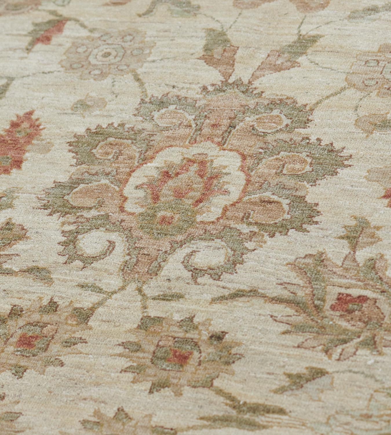 Hand-Knotted Oversized Contemporary Hand-woven Wool Revival Sultanabad-Inspired Rug For Sale