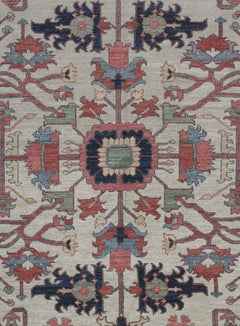 Traditional Heriz Serapi Style Rug