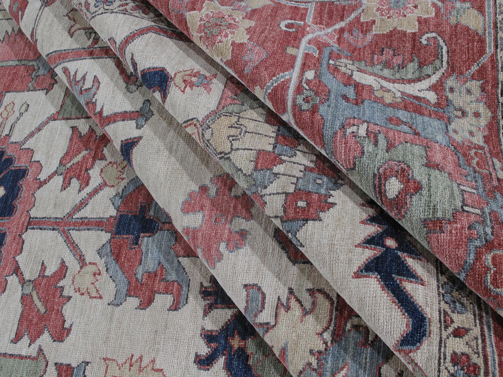 Klassischer Heriz-Serapi-Teppich im Stil (Afghanisch) im Angebot