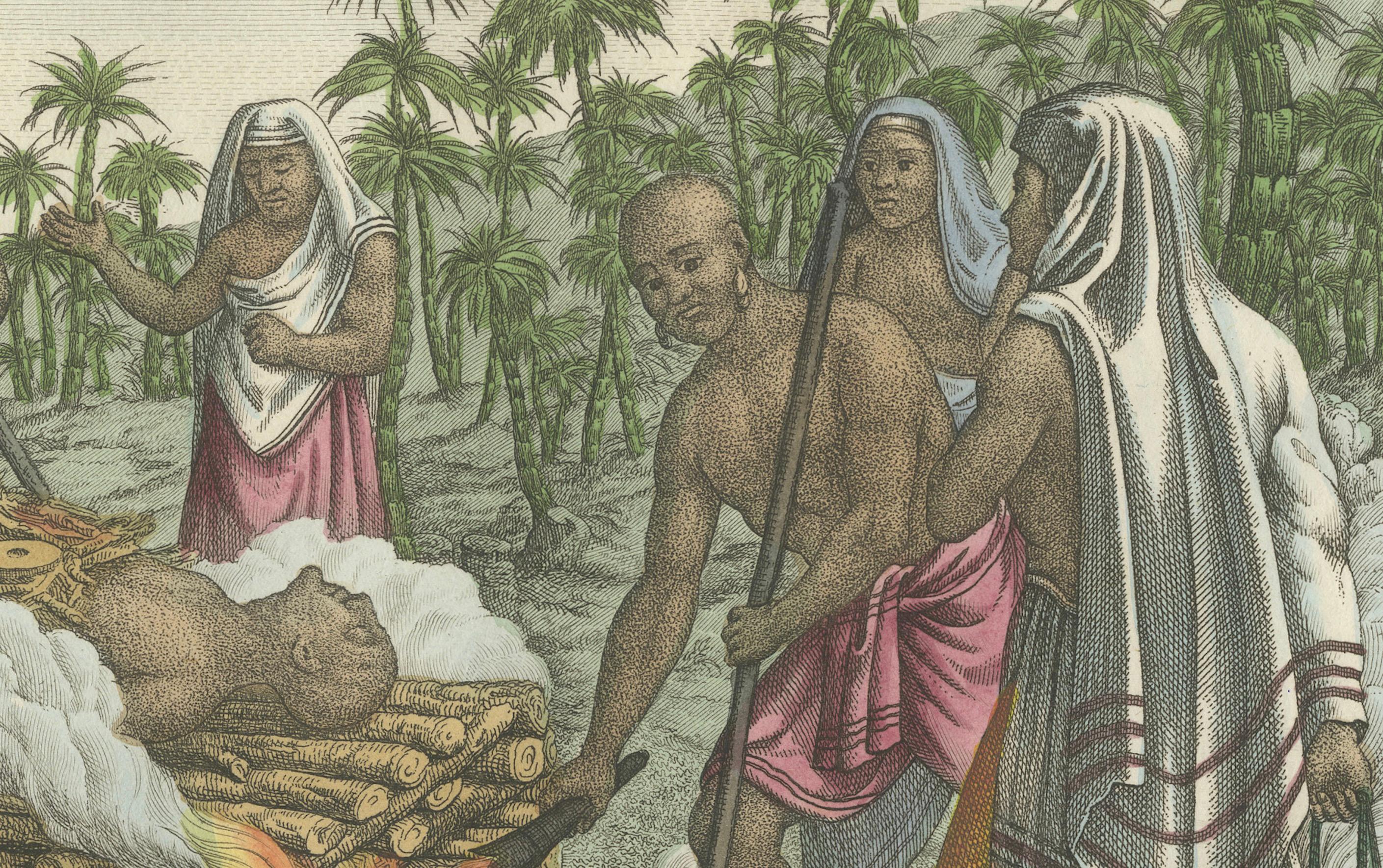 Papier Funéral hindou traditionnel : Création d'un Brahmin (1827) en vente